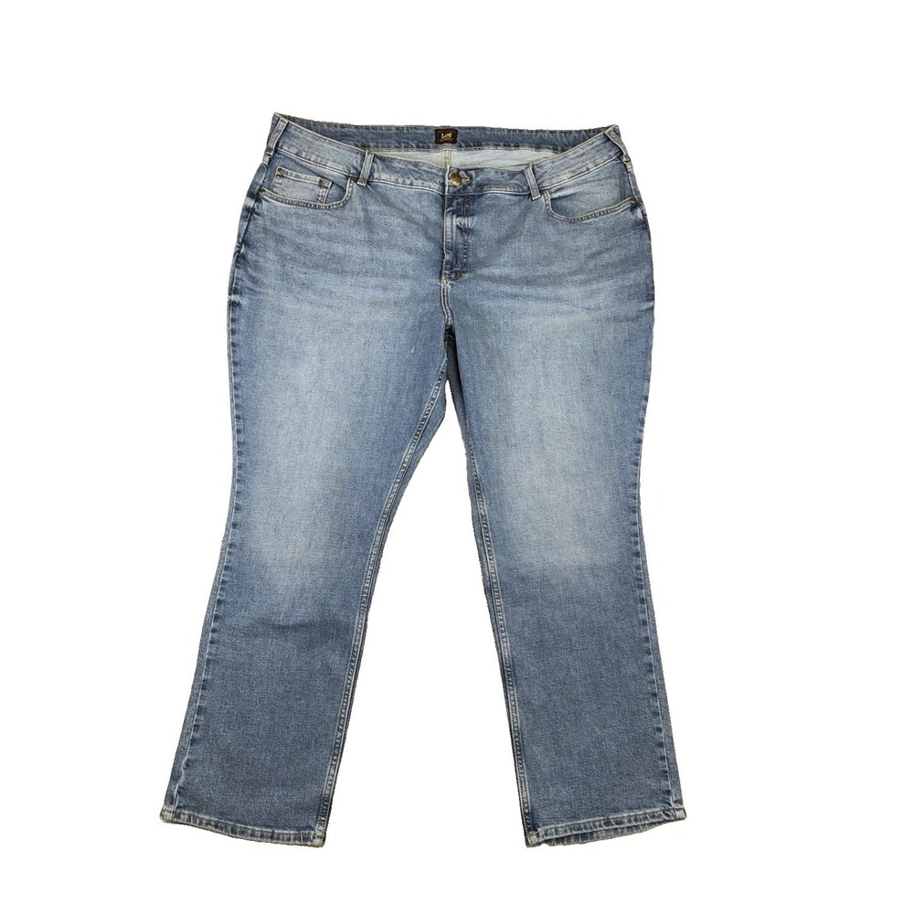 NWT Lee Plus Size Mid Rise Straight Denim Stretch Jeans 26W Everyday